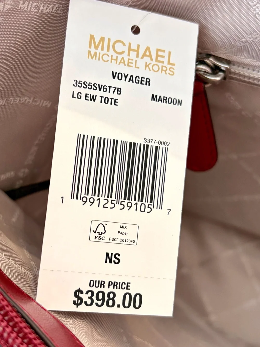 Michael Kors Voyager Large Color-Block Signature Logo Tote Shoulder Bag